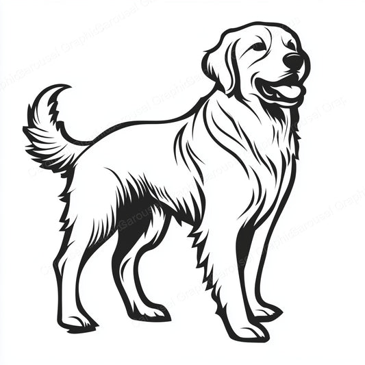 Golden Retriever Vector Graphic preview