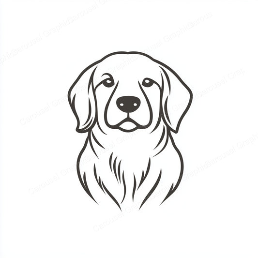 Golden Retriever Vector Graphic preview