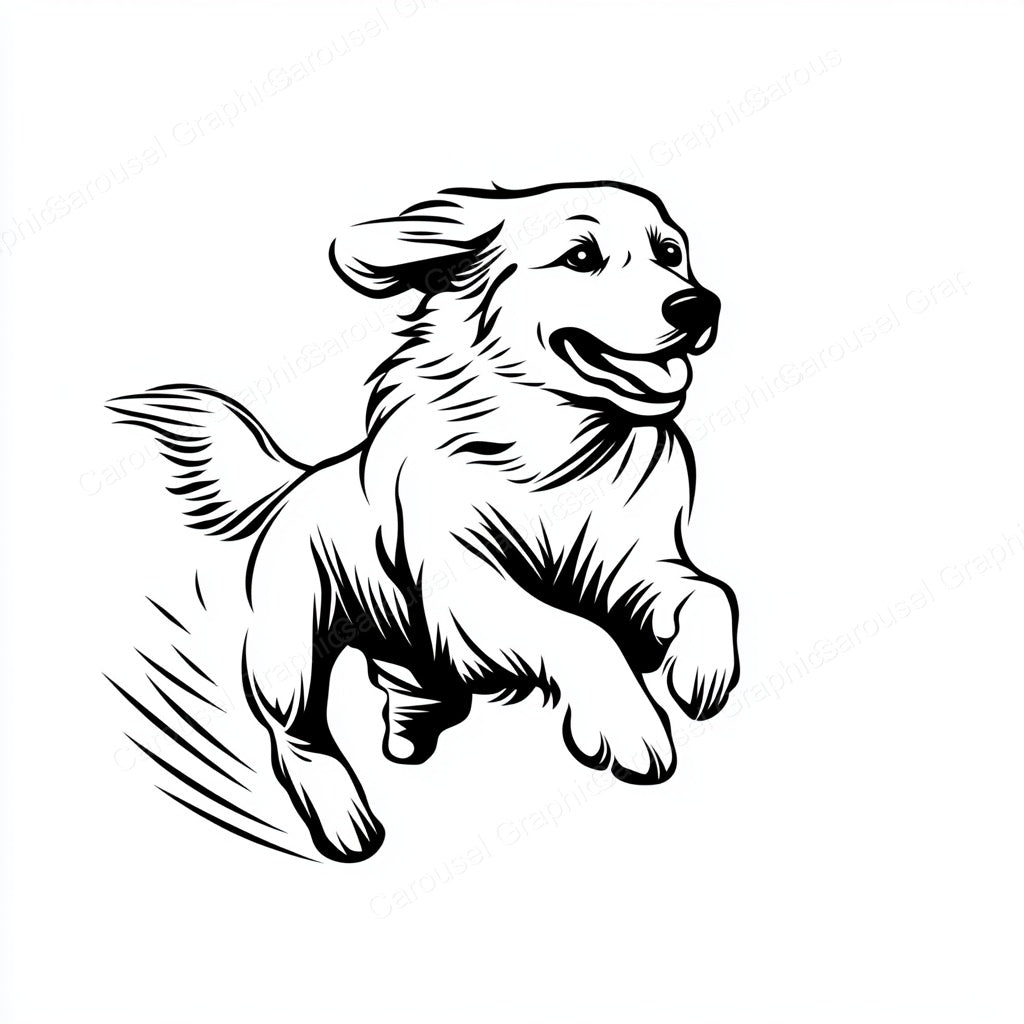 Golden Retriever Vector Graphic preview