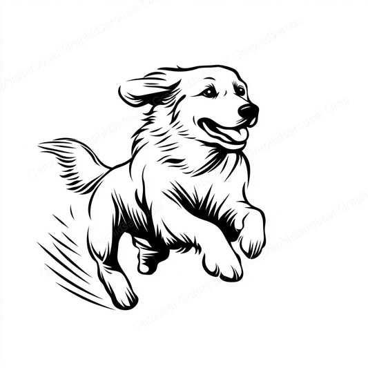 Golden Retriever Vector Graphic preview