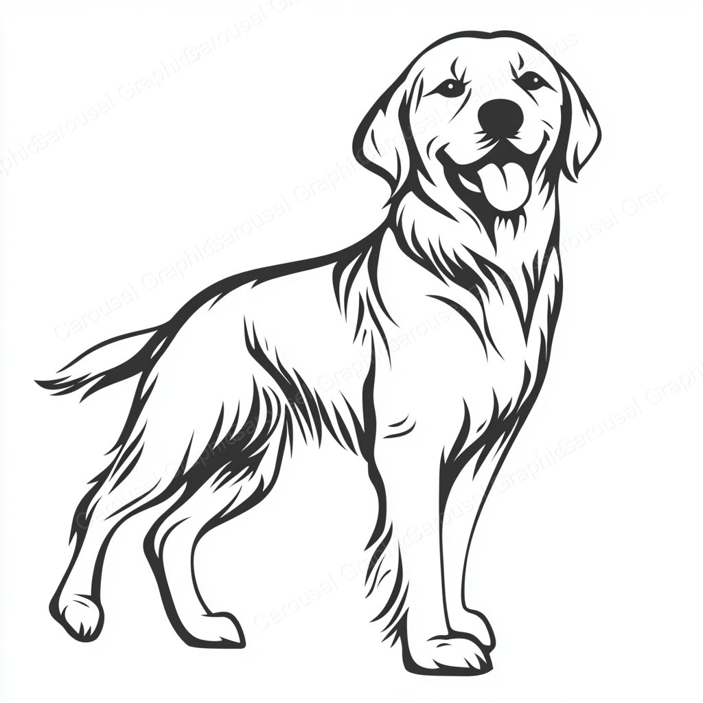 Golden Retriever Vector Graphic preview