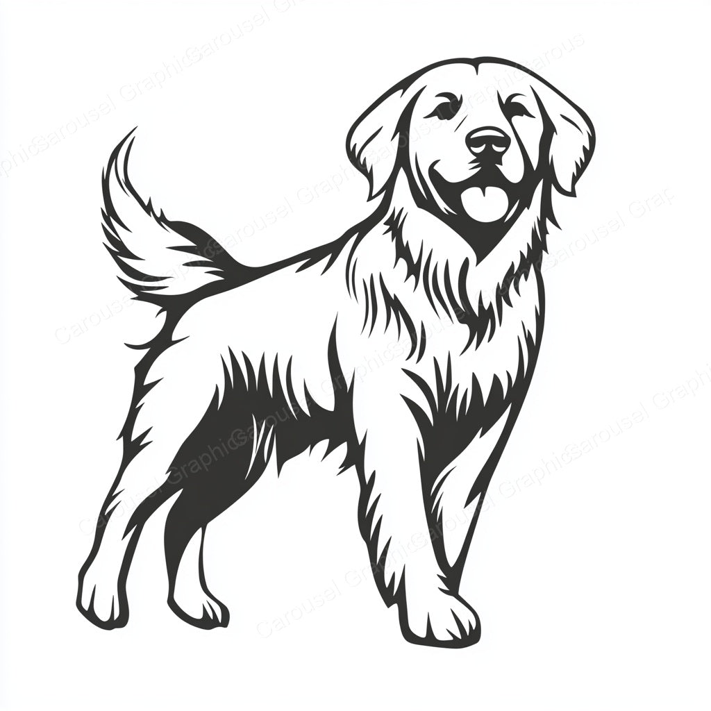 Golden Retriever Vector Graphic preview