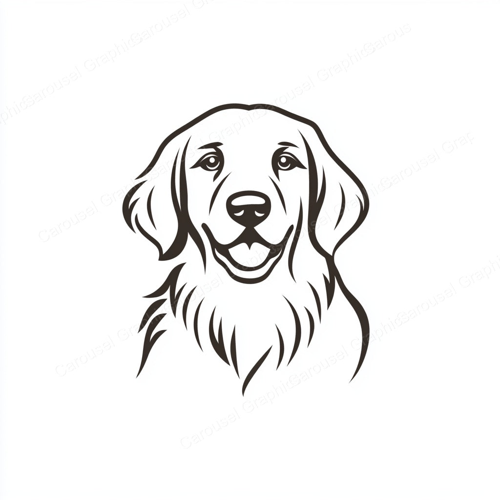 Golden Retriever Vector Graphic preview