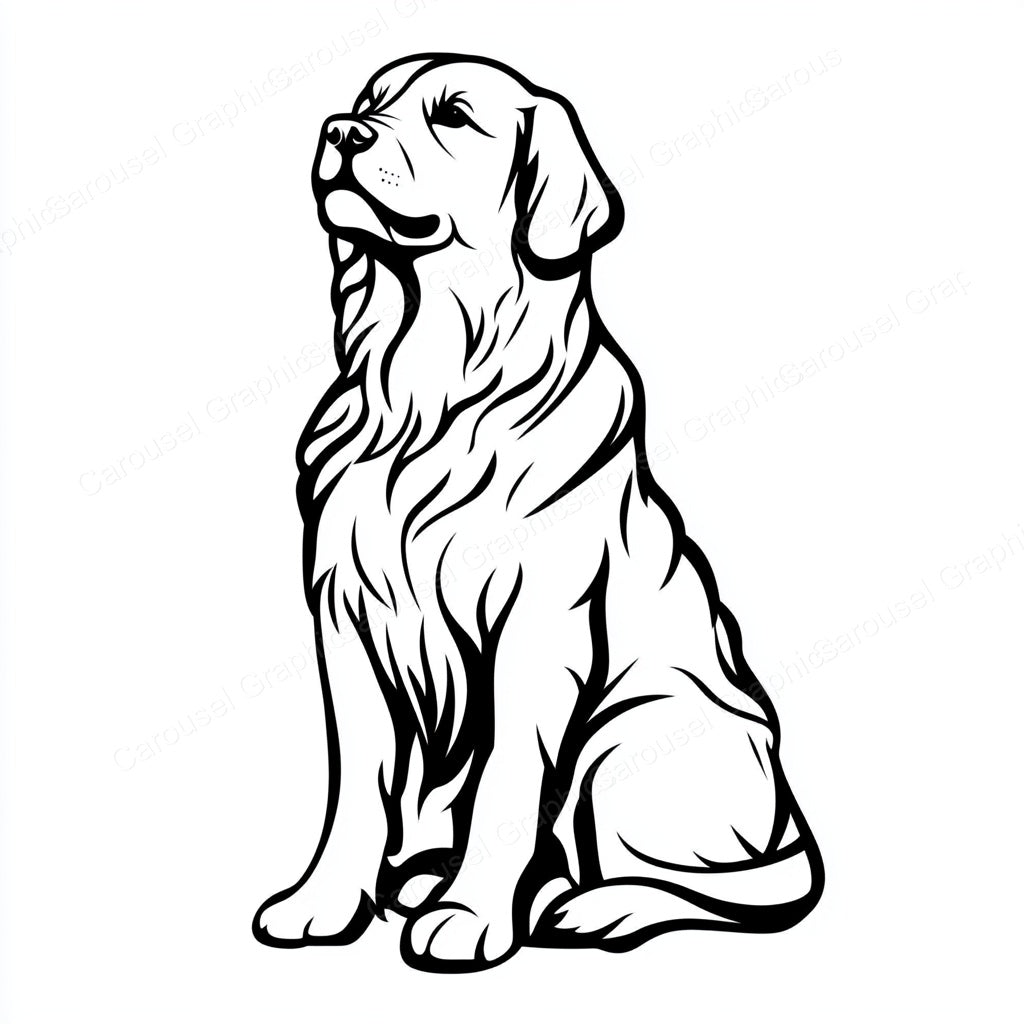 Golden Retriever Vector Graphic preview
