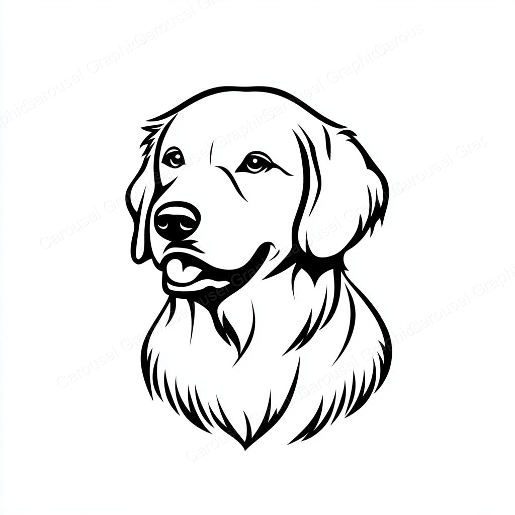 Golden Retriever Vector Graphic preview