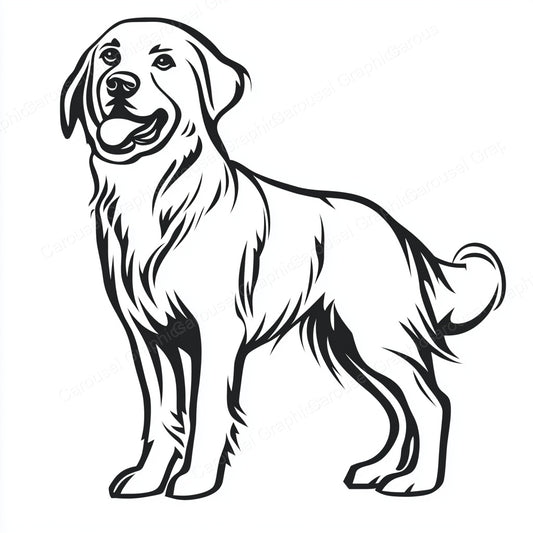 Golden Retriever Vector Graphic preview