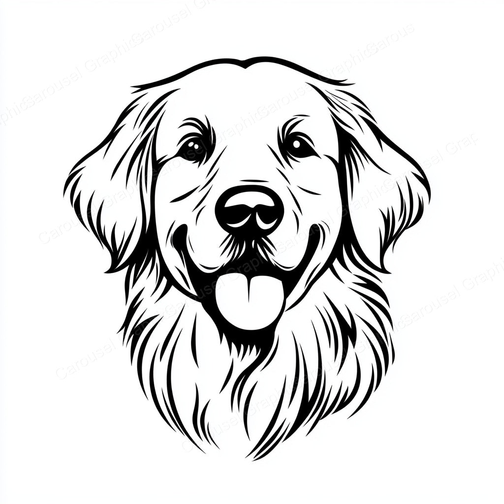 Golden Retriever Vector Graphic preview