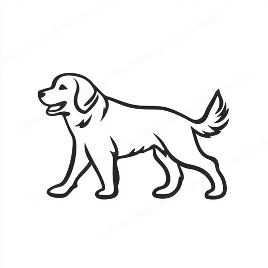 Golden Retriever Vector Graphic preview