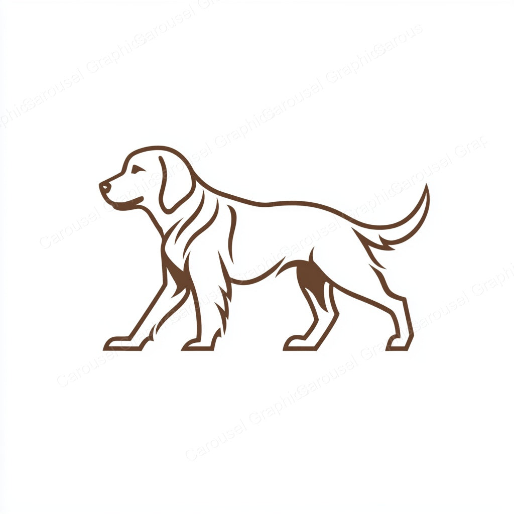 Golden Retriever Vector Graphic preview