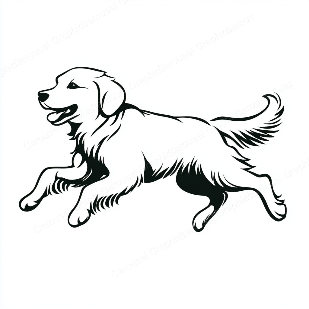 Golden Retriever Vector Graphic preview