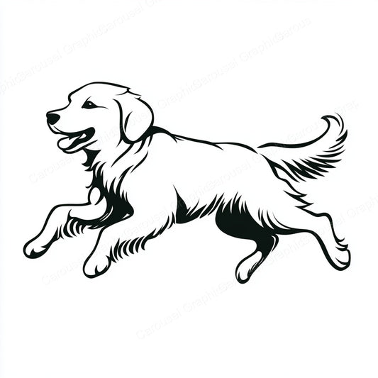 Golden Retriever Vector Graphic preview