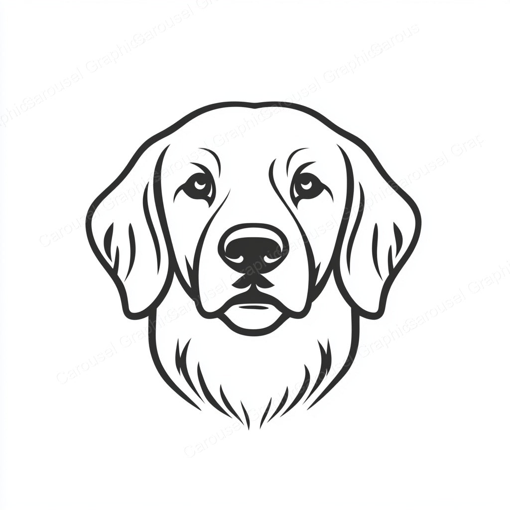 Golden Retriever Vector Graphic preview