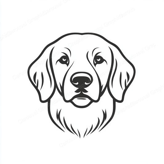 Golden Retriever Vector Graphic preview