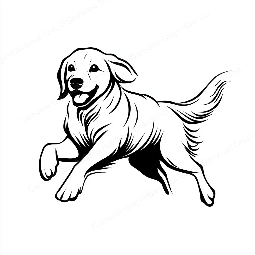 Golden Retriever Vector Graphic preview