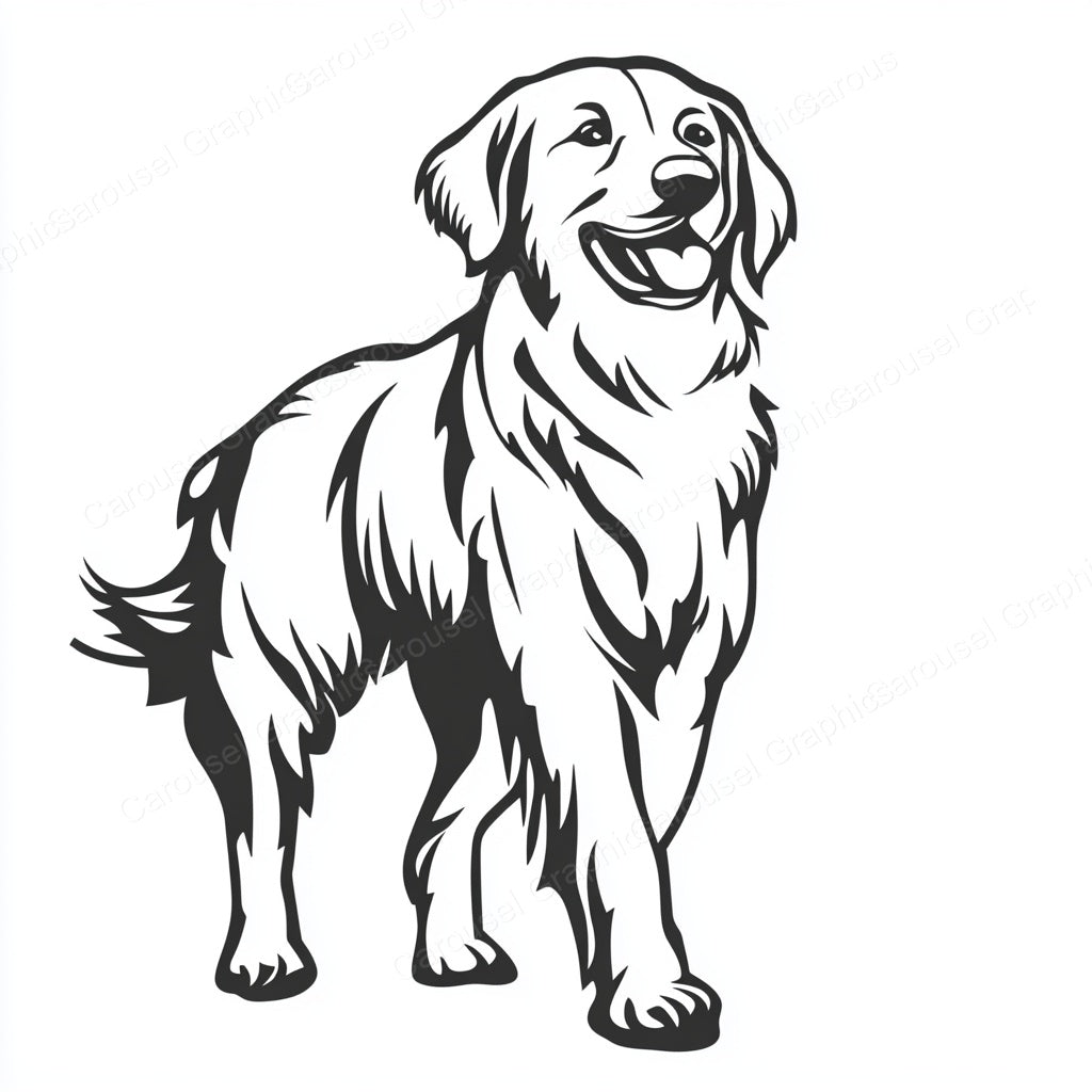 Golden Retriever Vector Graphic preview