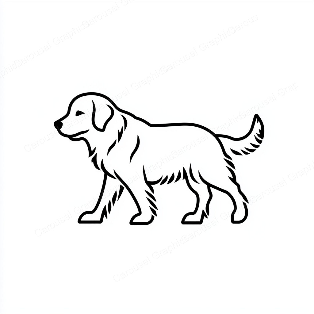 Golden Retriever Vector Graphic preview