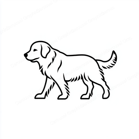 Golden Retriever Vector Graphic preview