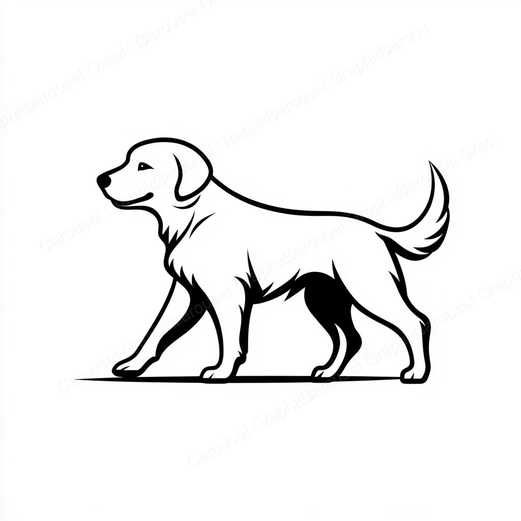Golden Retriever Vector Graphic preview