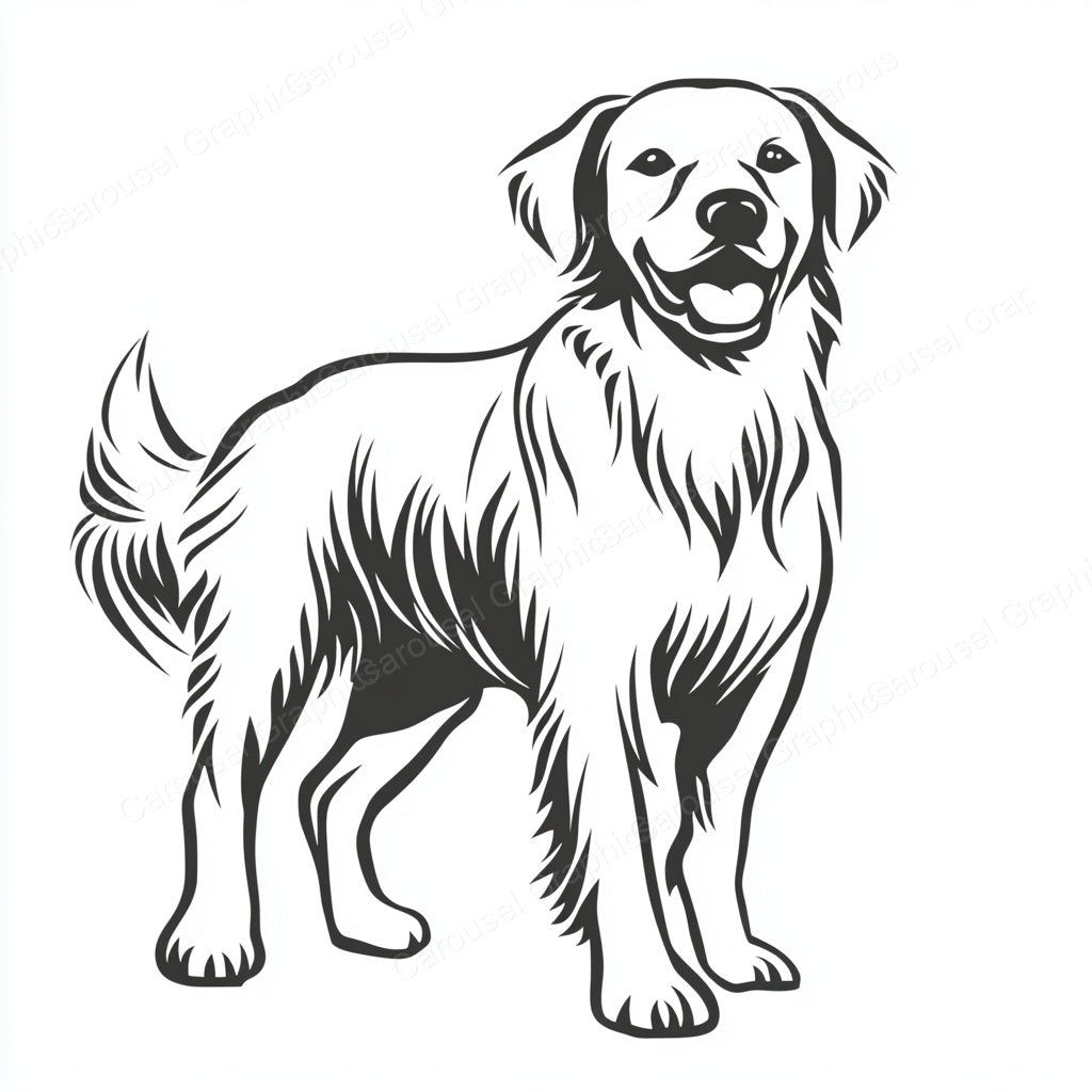 Golden Retriever Vector Graphic preview
