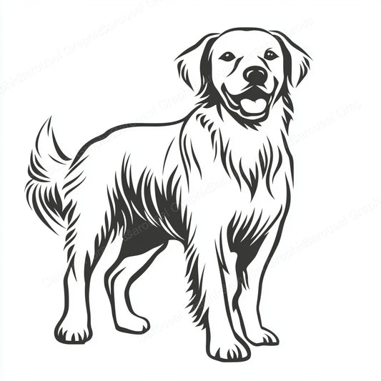 Golden Retriever Vector Graphic preview