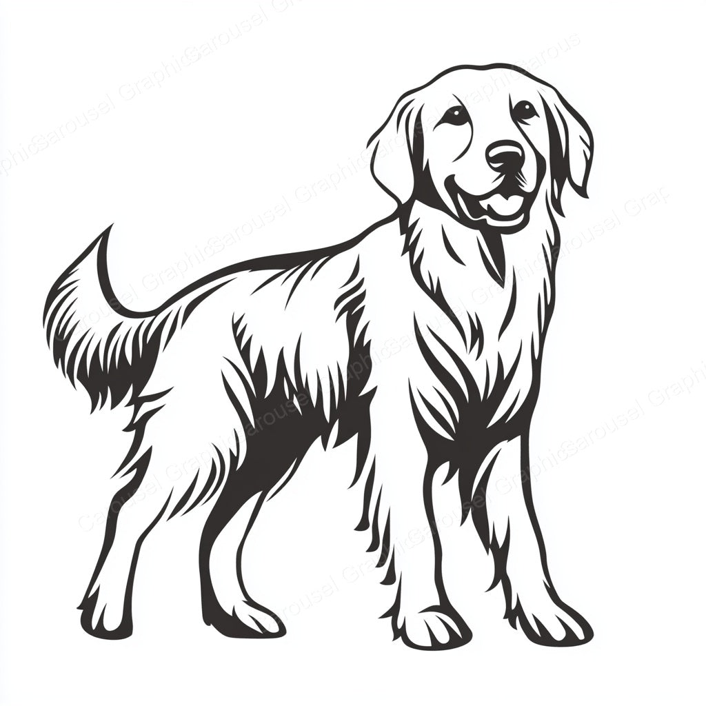 Golden Retriever Vector Graphic preview