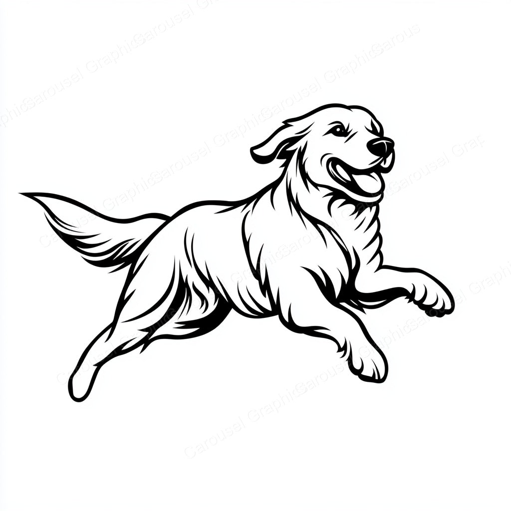 Golden Retriever Vector Graphic preview