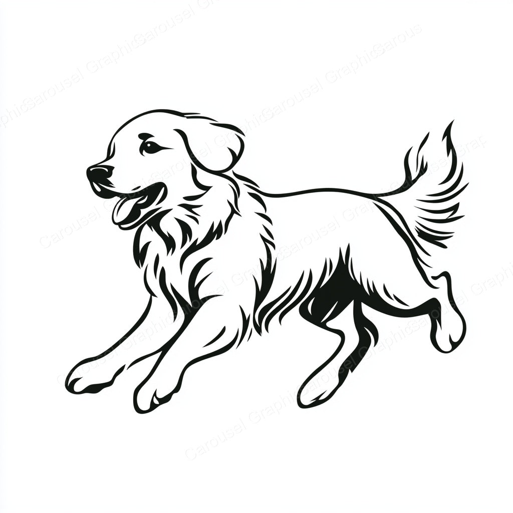 Golden Retriever Vector Graphic preview