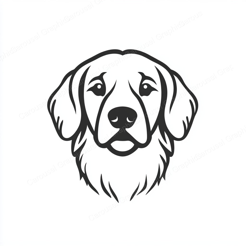 Golden Retriever Vector Graphic preview