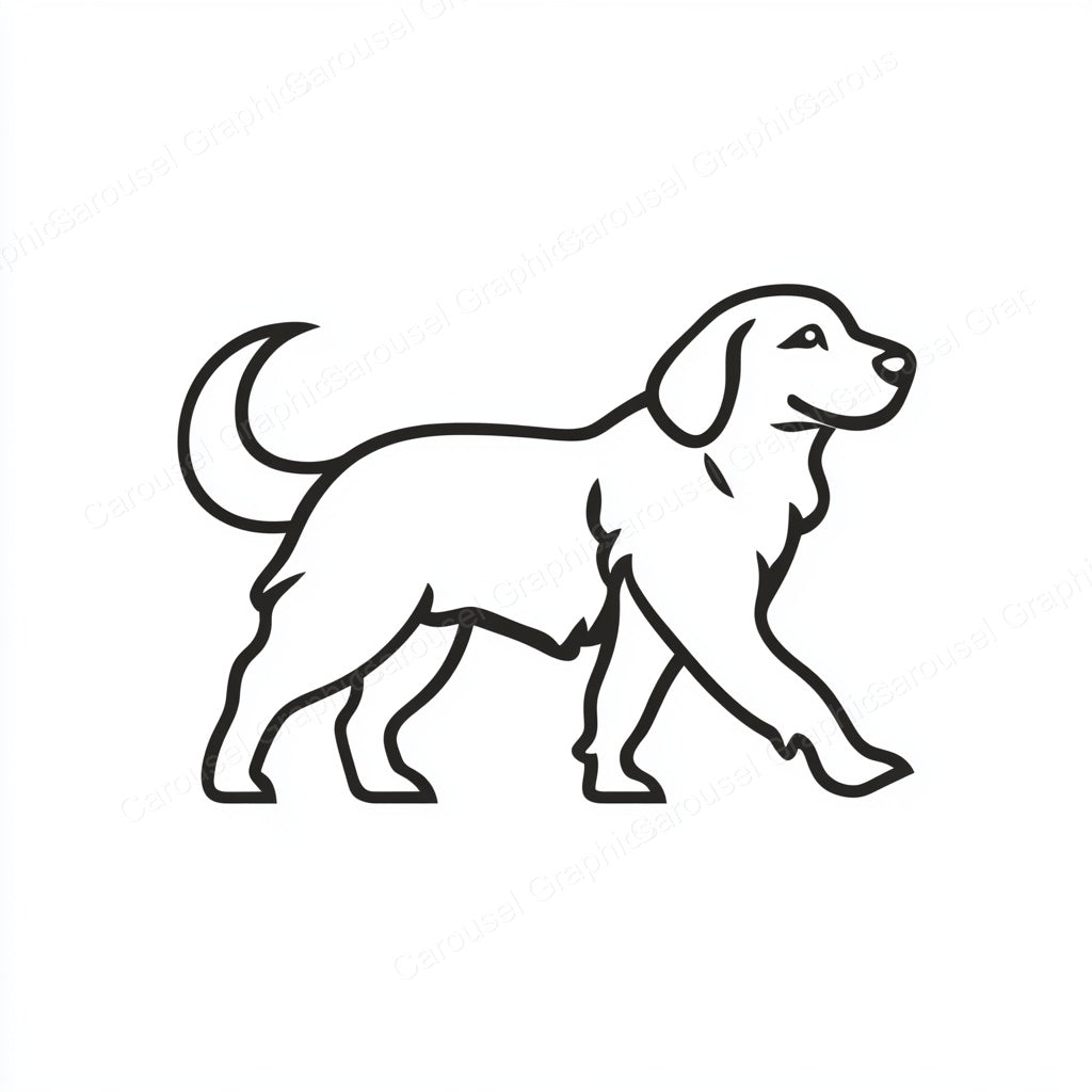 Golden Retriever Vector Graphic preview