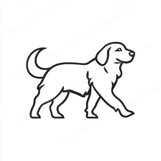 Golden Retriever Vector Graphic preview