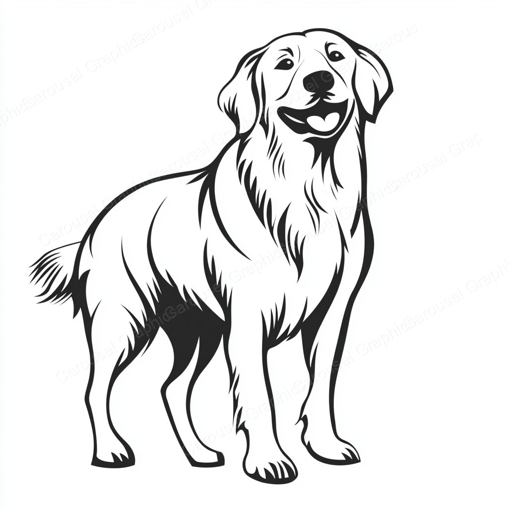 Golden Retriever Vector Graphic preview