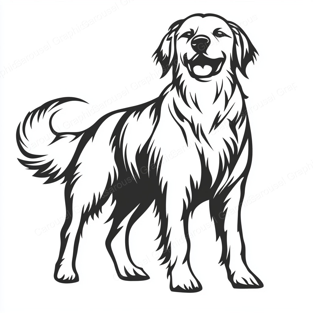 Golden Retriever Vector Graphic preview