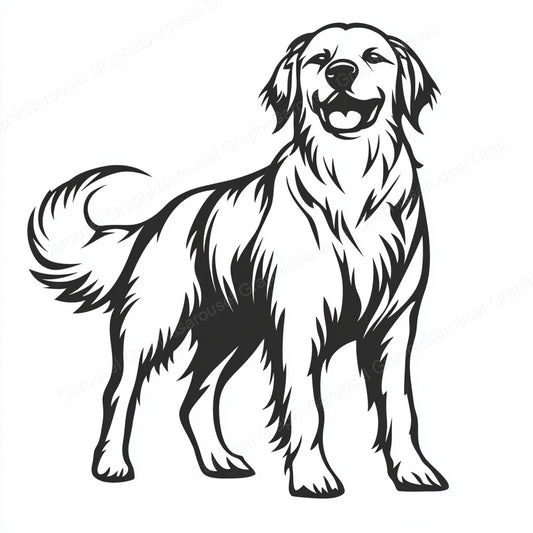 Golden Retriever Vector Graphic preview