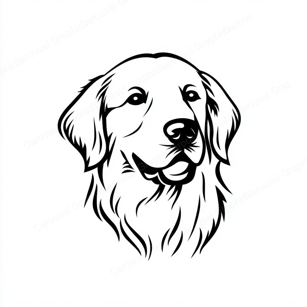 Golden Retriever Vector Graphic preview