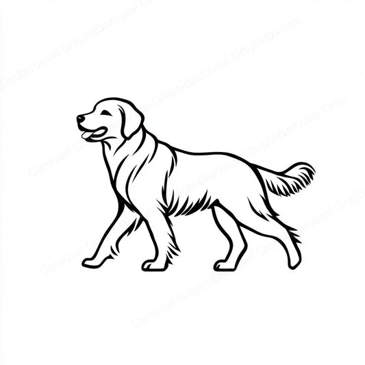 Golden Retriever Vector Graphic preview