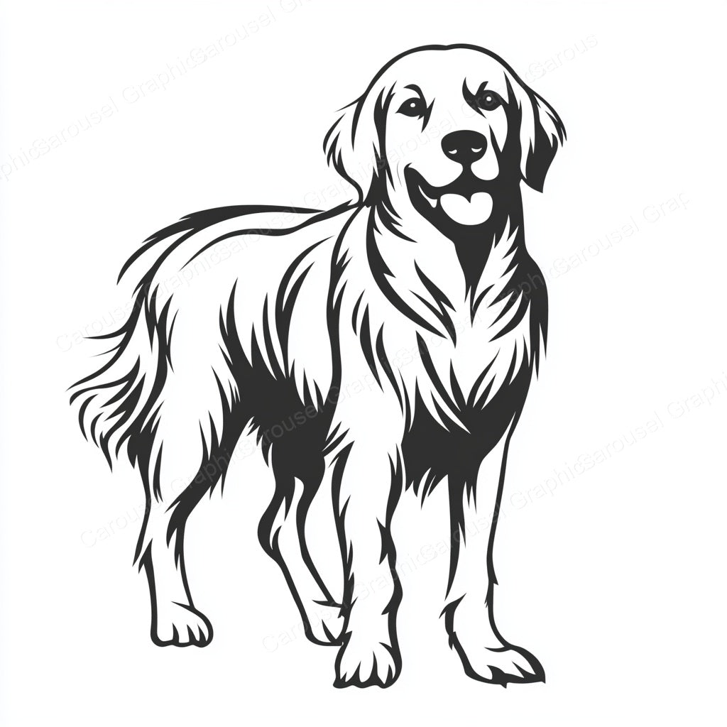 Golden Retriever Vector Graphic preview