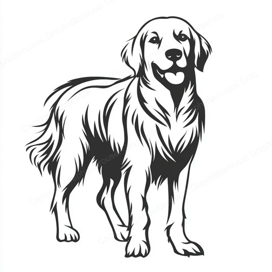 Golden Retriever Vector Graphic preview