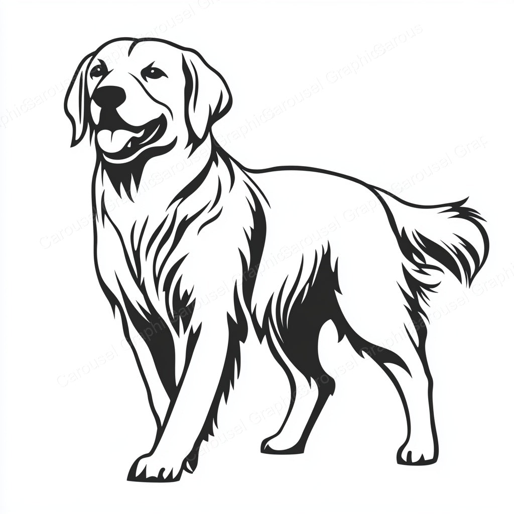 Golden Retriever Vector Graphic preview