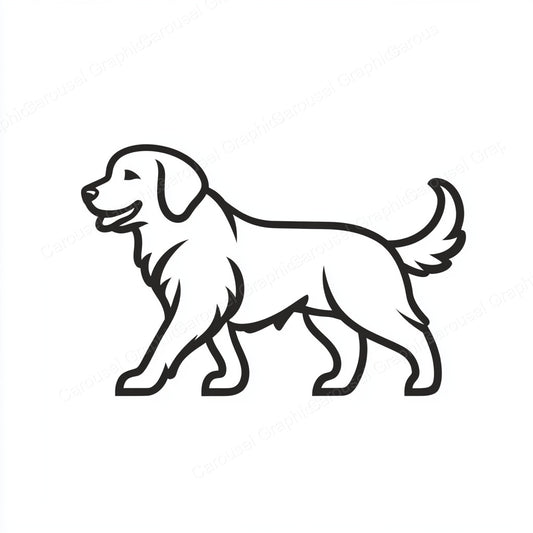 Golden Retriever Vector Graphic preview