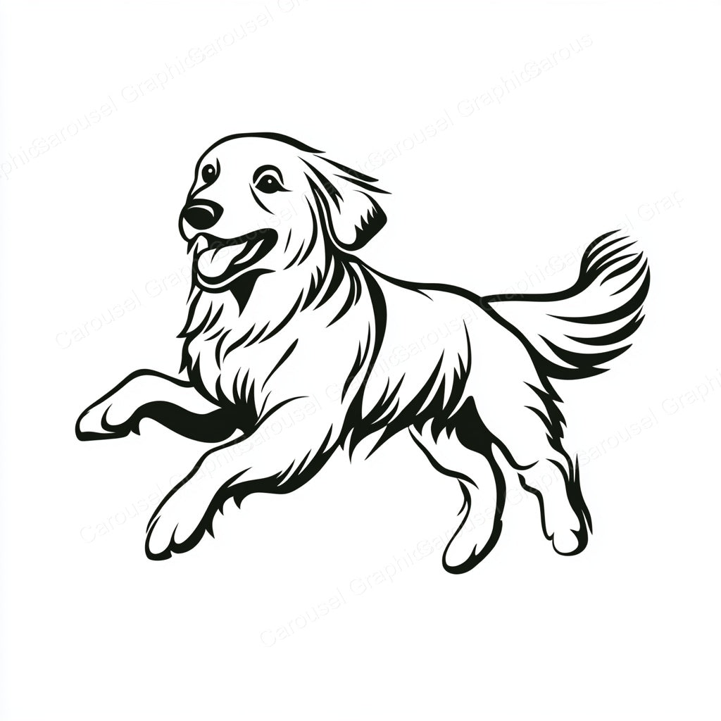 Golden Retriever Vector Graphic preview
