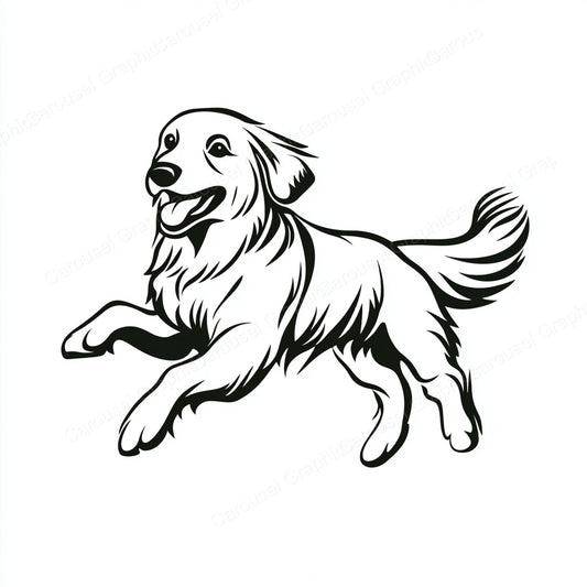 Golden Retriever Vector Graphic preview