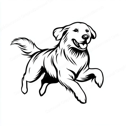 Golden Retriever Vector Graphic preview