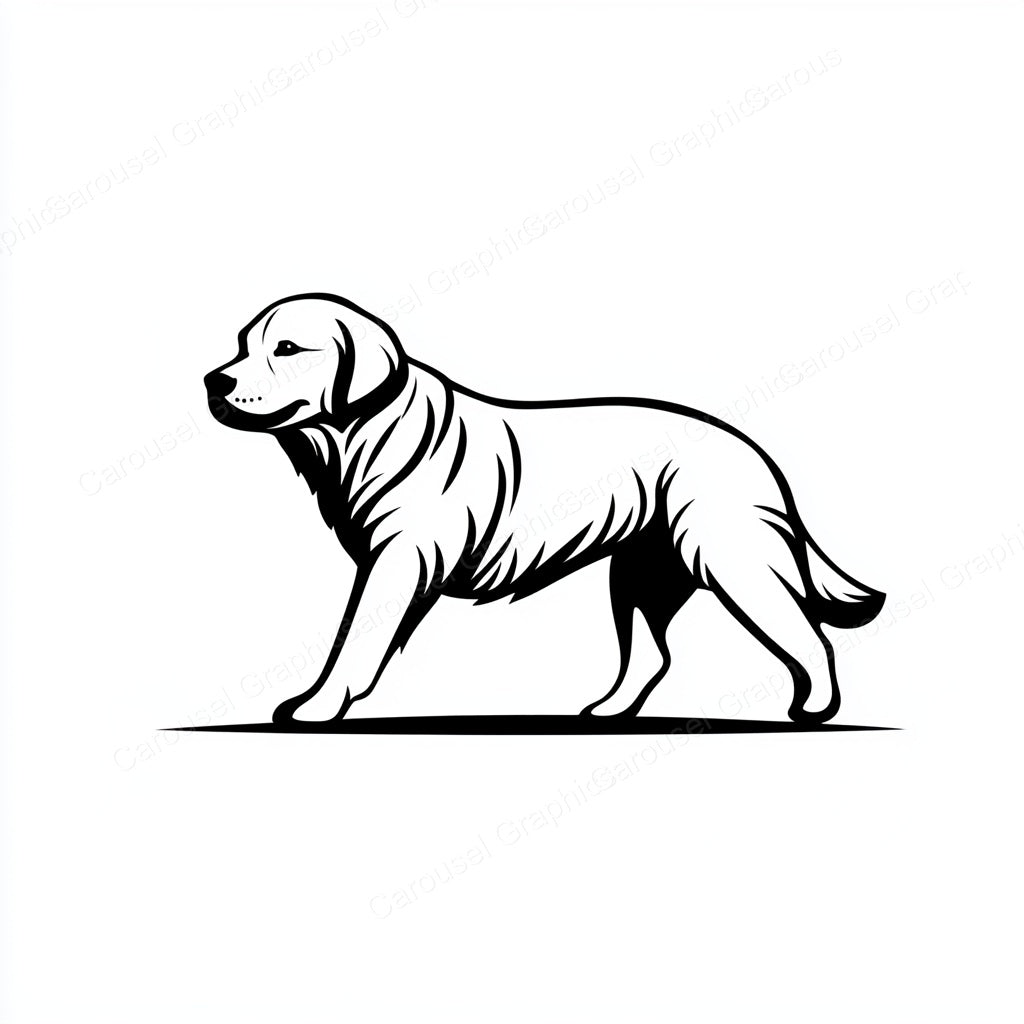 Golden Retriever Vector Graphic preview