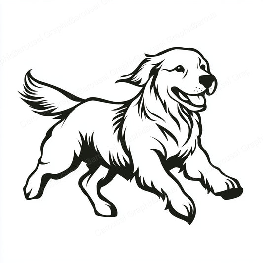 Golden Retriever Vector Graphic preview