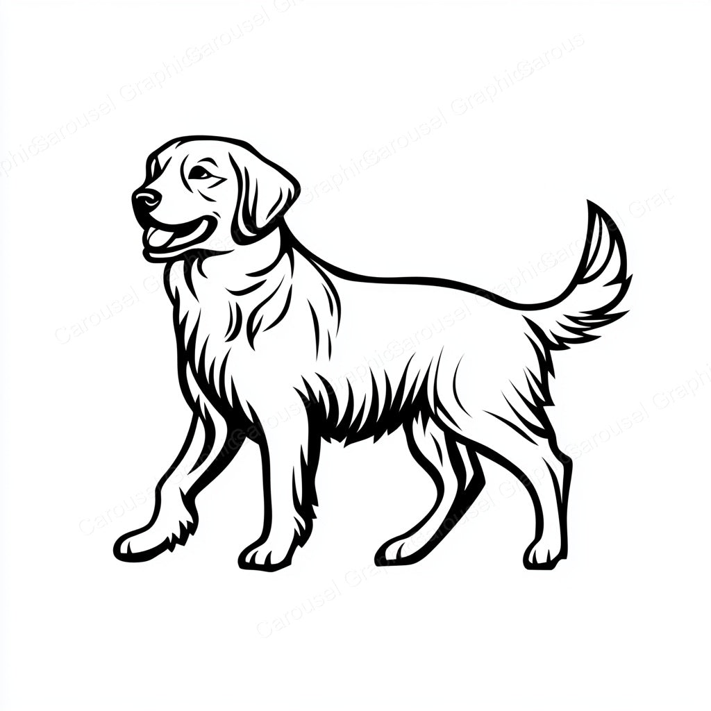 Golden Retriever Vector Graphic preview