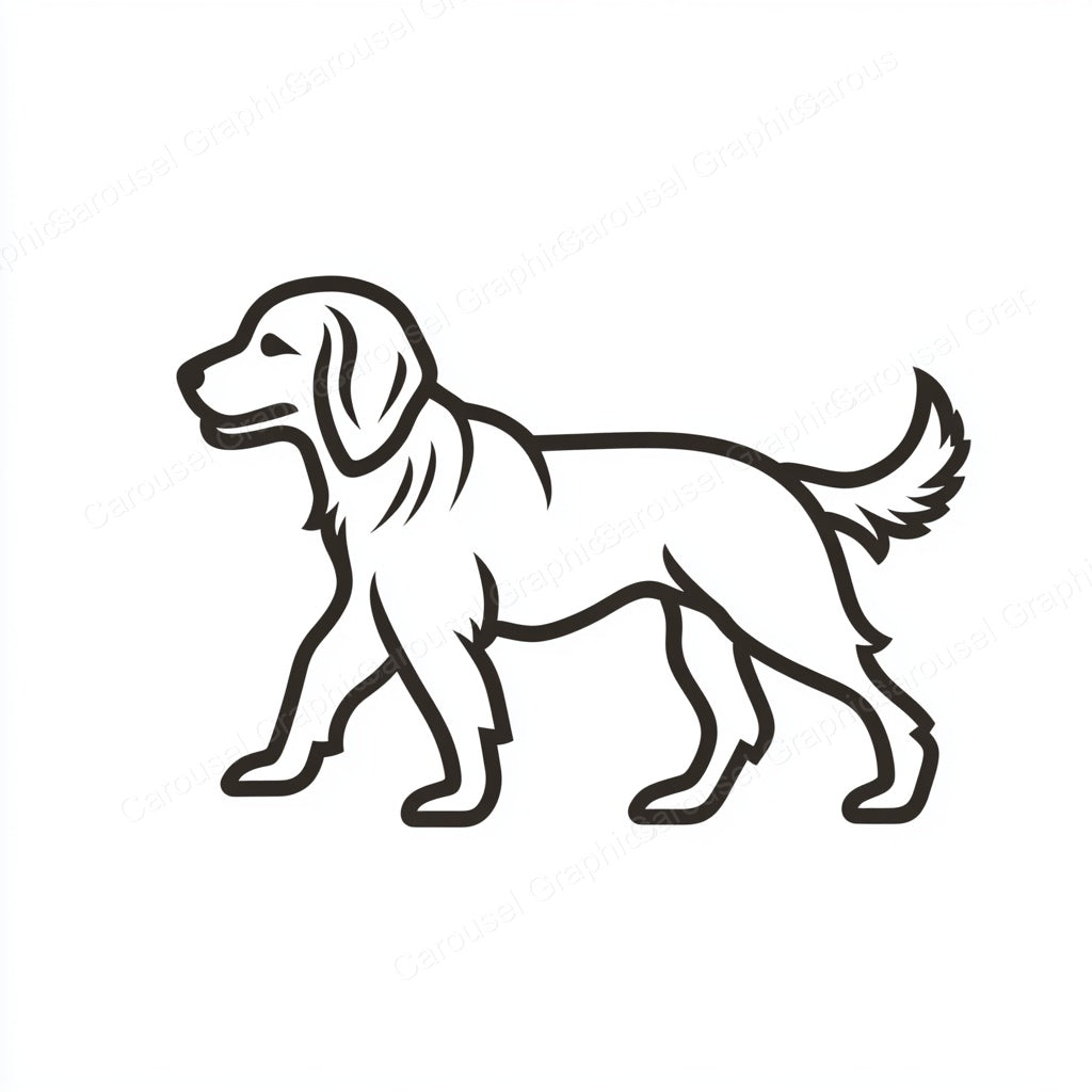 Golden Retriever Vector Graphic preview
