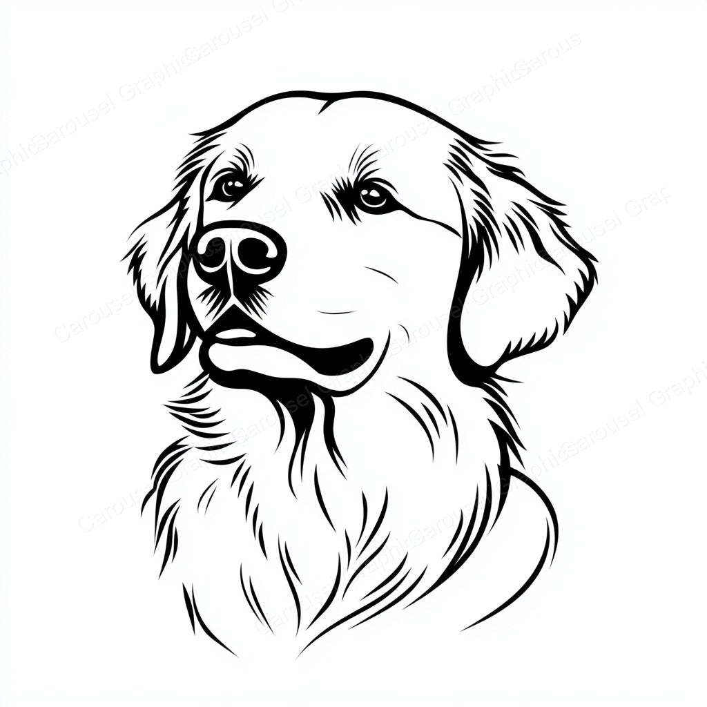 Golden Retriever Vector Graphic preview
