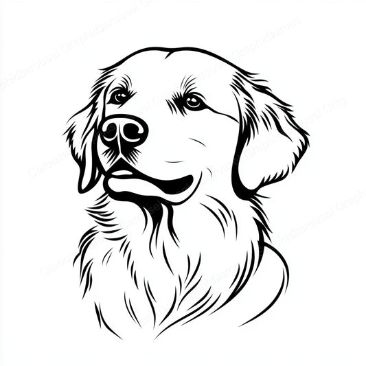 Golden Retriever Vector Graphic preview