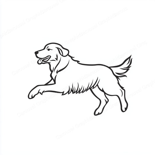 Golden Retriever Vector Graphic preview