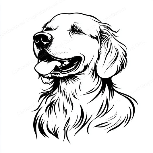 Golden Retriever Vector Graphic preview
